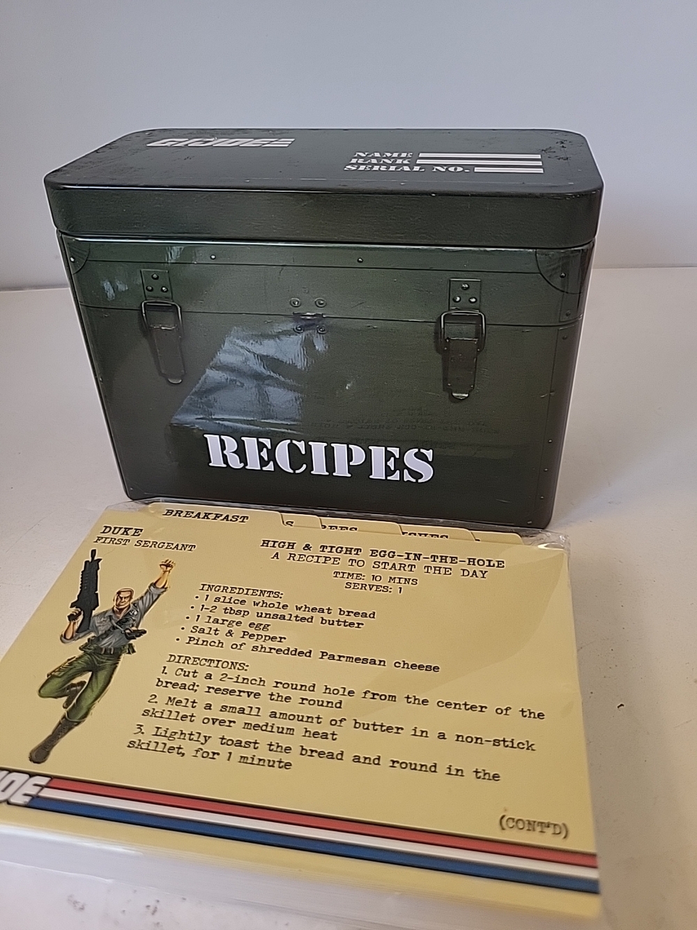 Loot Crate 2021 GI Joe Metal Recipe Tin W/ Cards NWOT